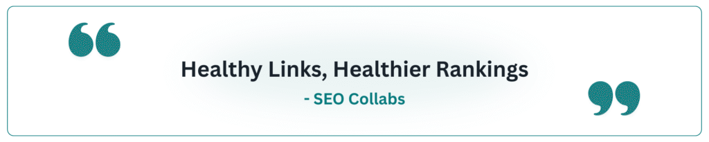 Healthy Links, Healthier Rankings